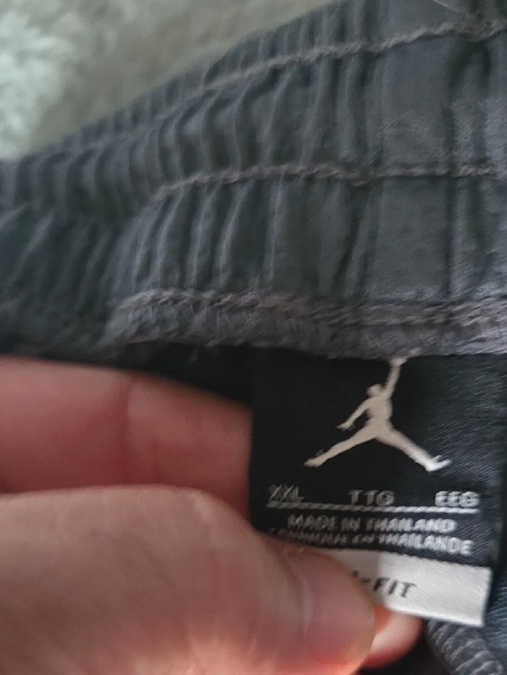 Jordan Men's Blue & Light Gray Basketball Shorts with Navy Trim, Sz XXL